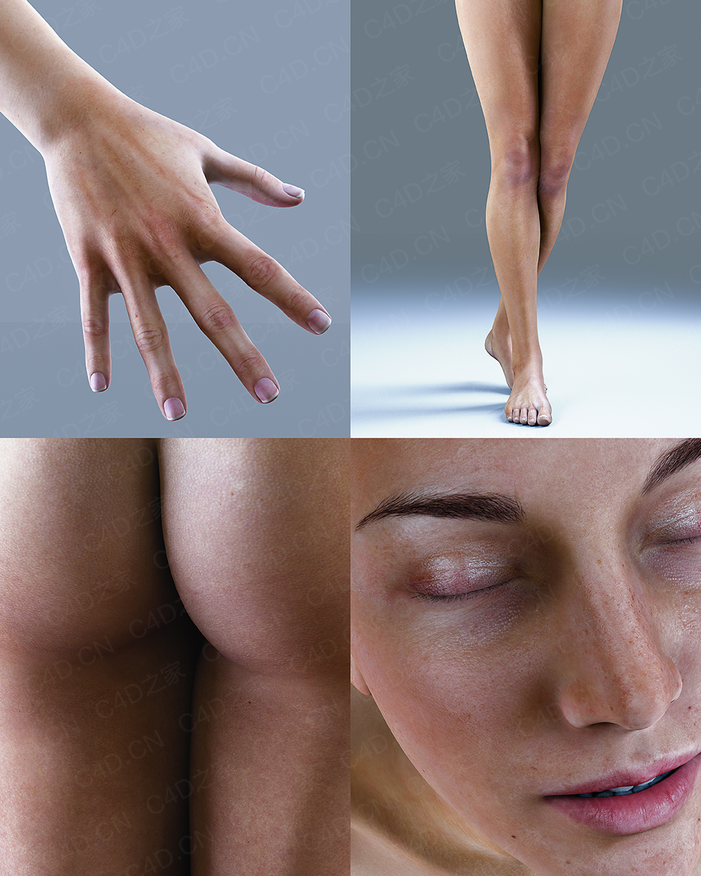 C4D Octane女性人体渲染工程文件 - C4D之家 - Cam-5.jpg