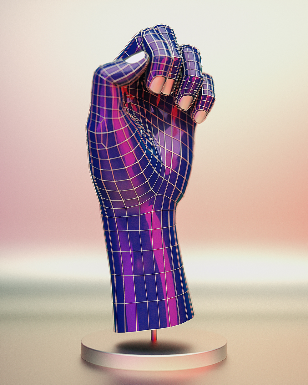 C4D实用工程第378季：旋转的展台女性手C4D工程文件 c4d project