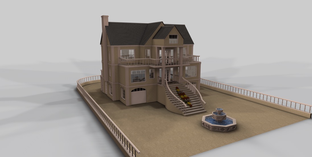 豪华别墅 三层豪宅C4D模型 C4D 3D Model Mansion House - C4D之家 - cinema4d_ 2017-05-26 18.42.14.jpg