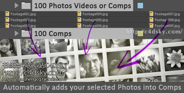 AE模版图片视频素材批量替换脚本AEscripts Photos Videos Comps To Comps free下载 - C4D之家 - 9557650 Photos Videos Comps To Comps.jpg