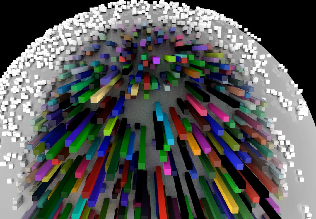 C4D制作地球竖起的方柱效果Cinema 4d tutorial modeling