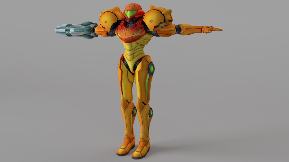 银河战士角色形象C4D模型 Samus 3d model