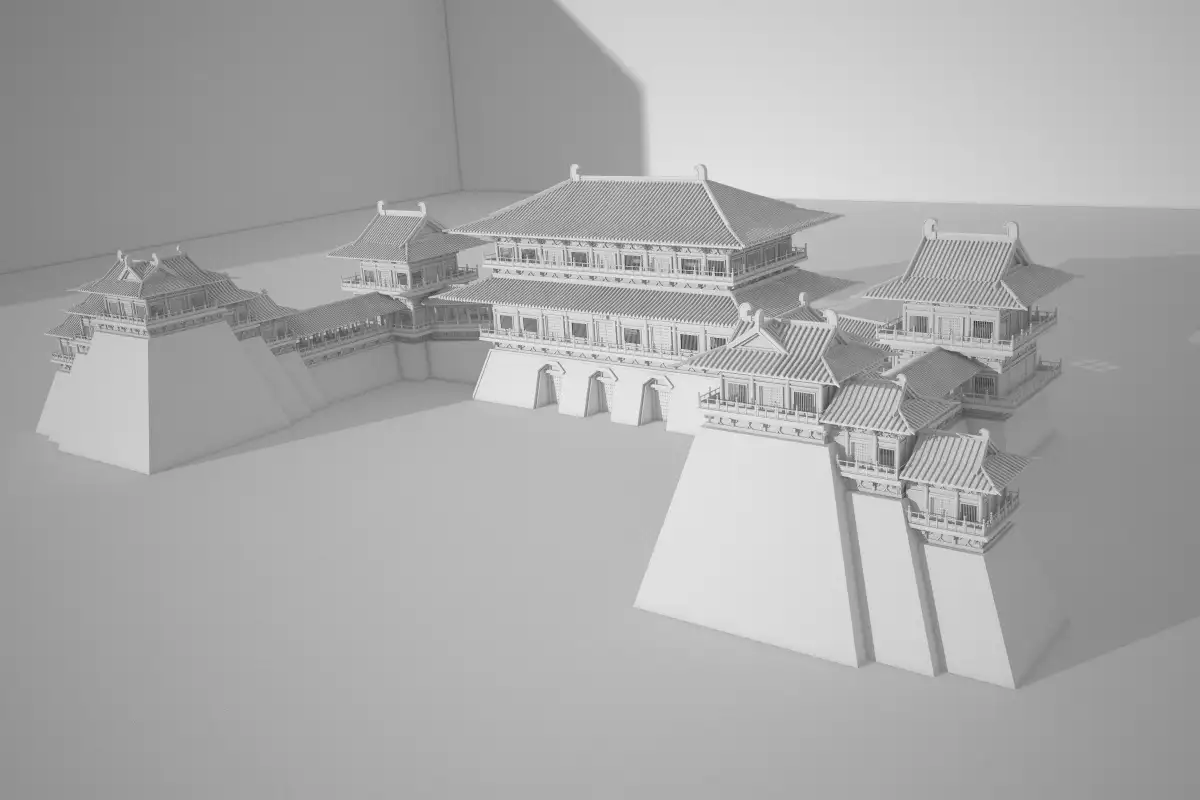 应天门建筑复原 - C4D之家 - 应天门白模.jpg