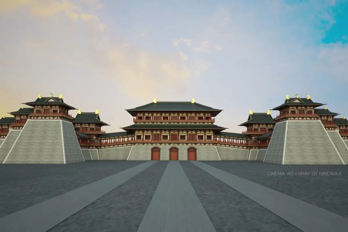 应天门建筑复原 - C4D之家 - 应天门效果图.jpg