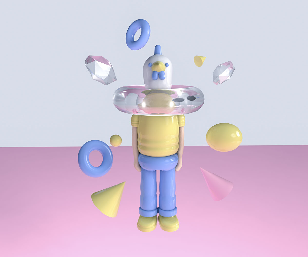 看不到教程画的卡通鸡，呜呜！~ - C4D之家 - 卡通鸡.JPG