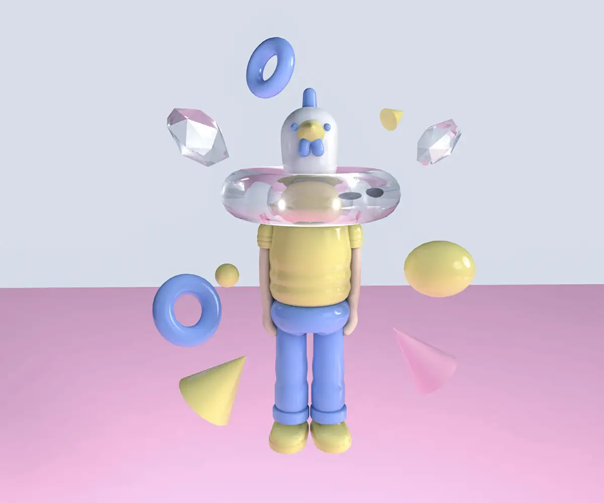 看不到教程画的卡通鸡，呜呜！~ - C4D之家 - 卡通鸡.JPG