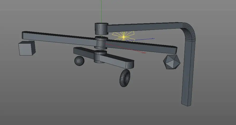 C4D风吹物体晃动动画工程 Mobile 3D