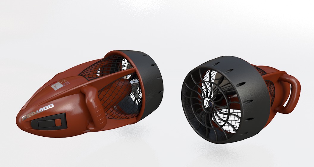 飞行器发动机C4D模型 Scooter