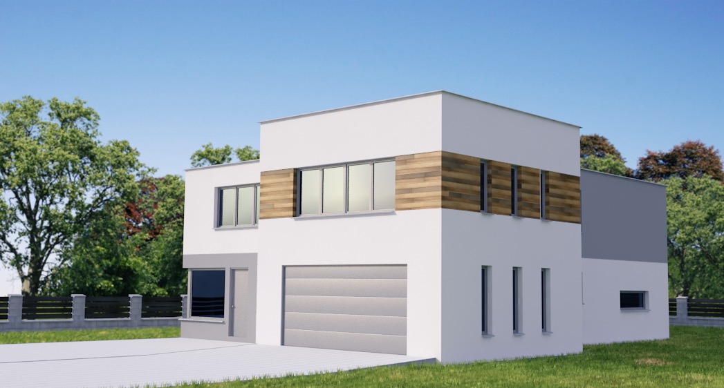 2层别墅C4D模型 Villa 3d model