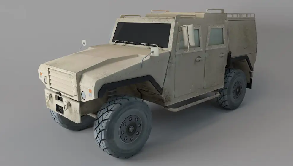 军用越野车C4D模型 Eagle kokpit