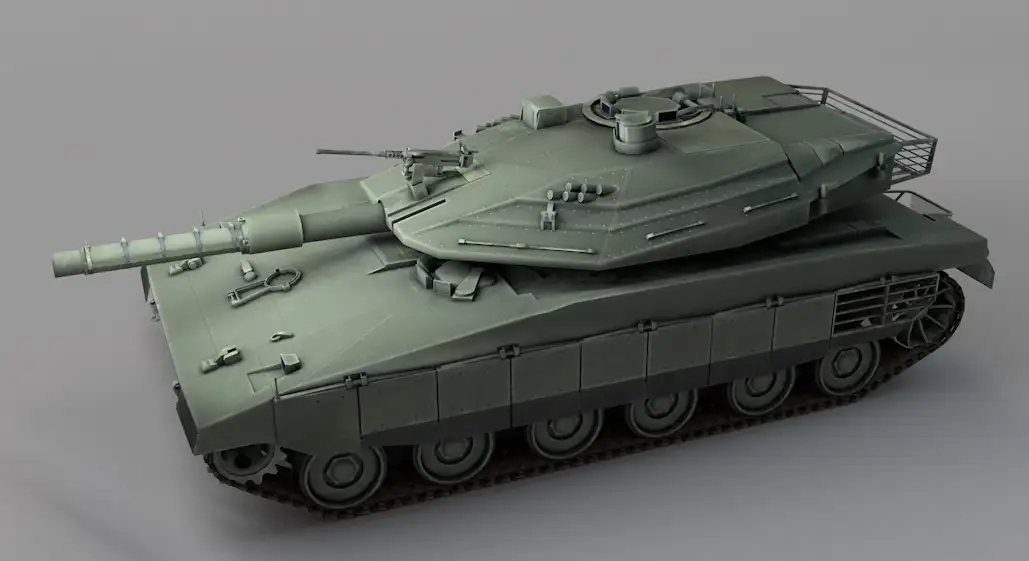 以色列国防军装备梅卡瓦主战坦克C4D模型 Merkava tank 3d model