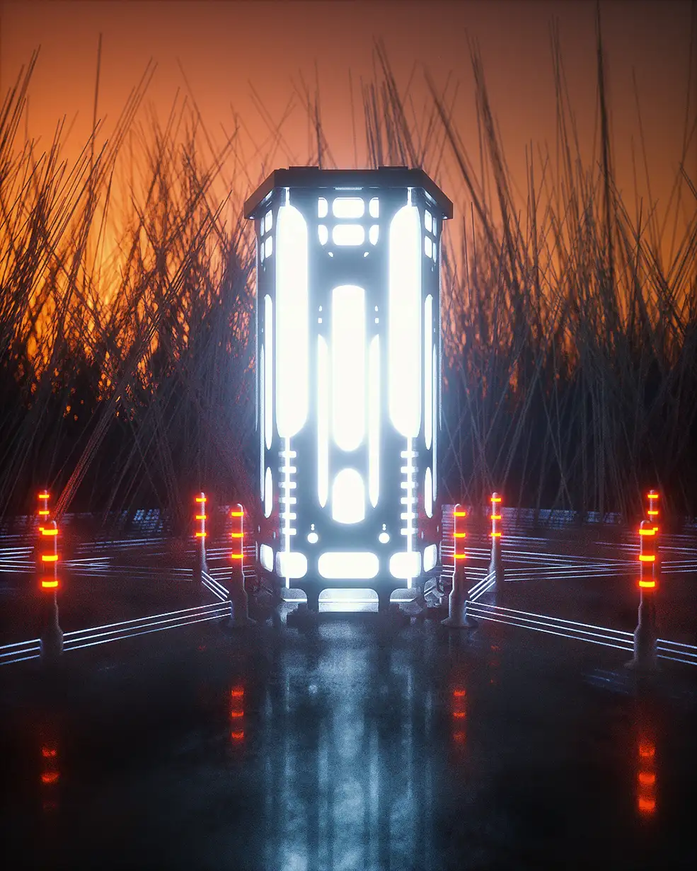 C4D实用工程第406季：科幻灯光创意场景C4D工程文件 c4d project