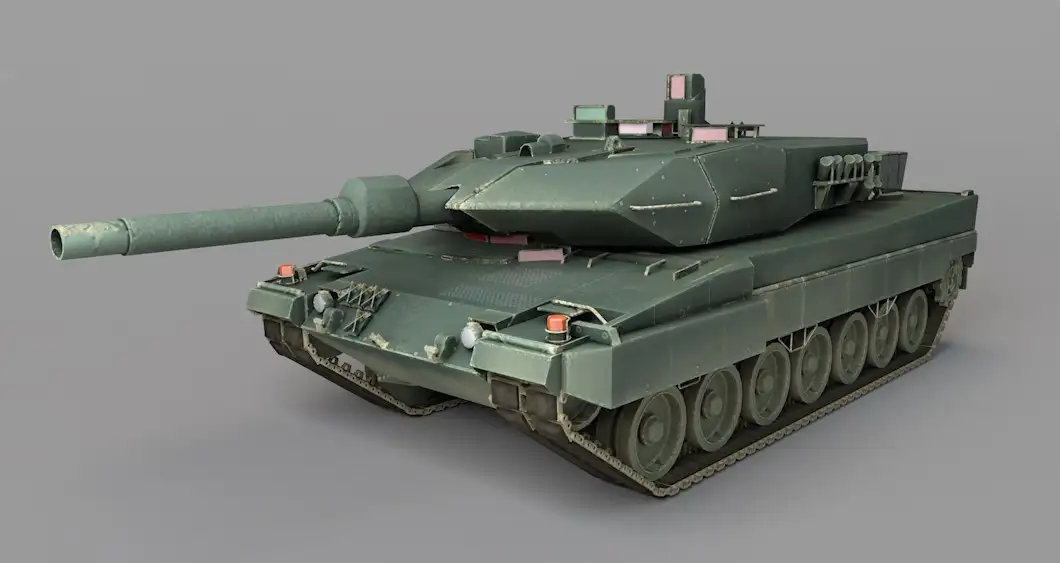 坦克模型 联邦德国豹I式主战坦克C4D模型 Leopard trask