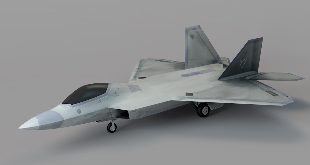战斗机模型 美国F22猛禽战机C4D模型 Lockheed Martin F-22 Raptor