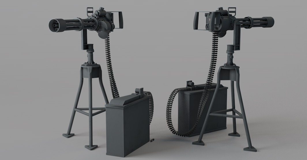 重机枪C4D模型 M136