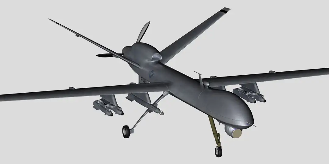 美国空军无人飞机 捕食者无人机C4D模型 MQ-1 Predator