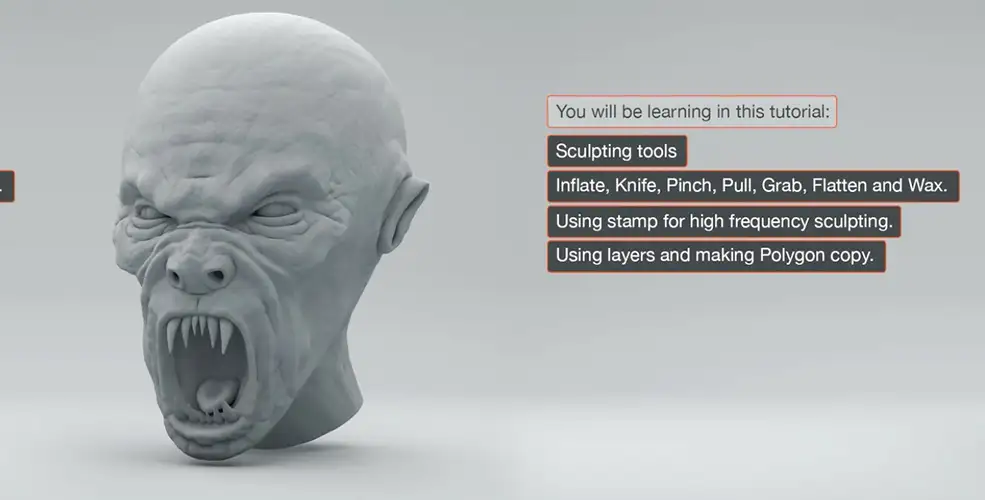C4D中雕刻一个游戏中的魔兽头像 Sculpt a Creature Head in Cinema 4D - C4D之家 - cinema4d_-2017-07-21-15.56.03.jpg
