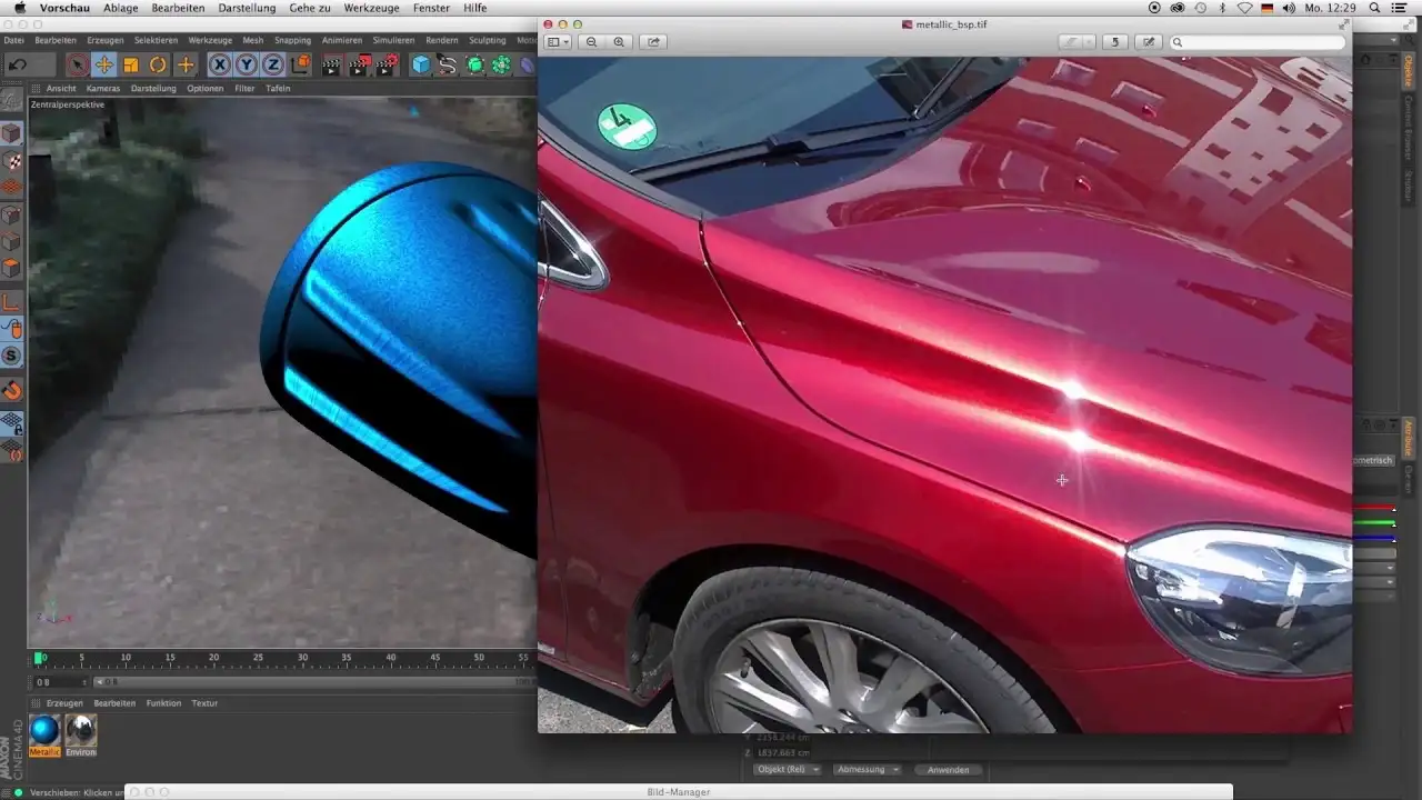 C4D中调出真实的汽车金属漆材质 Metallic Car Paint in Cinema4D