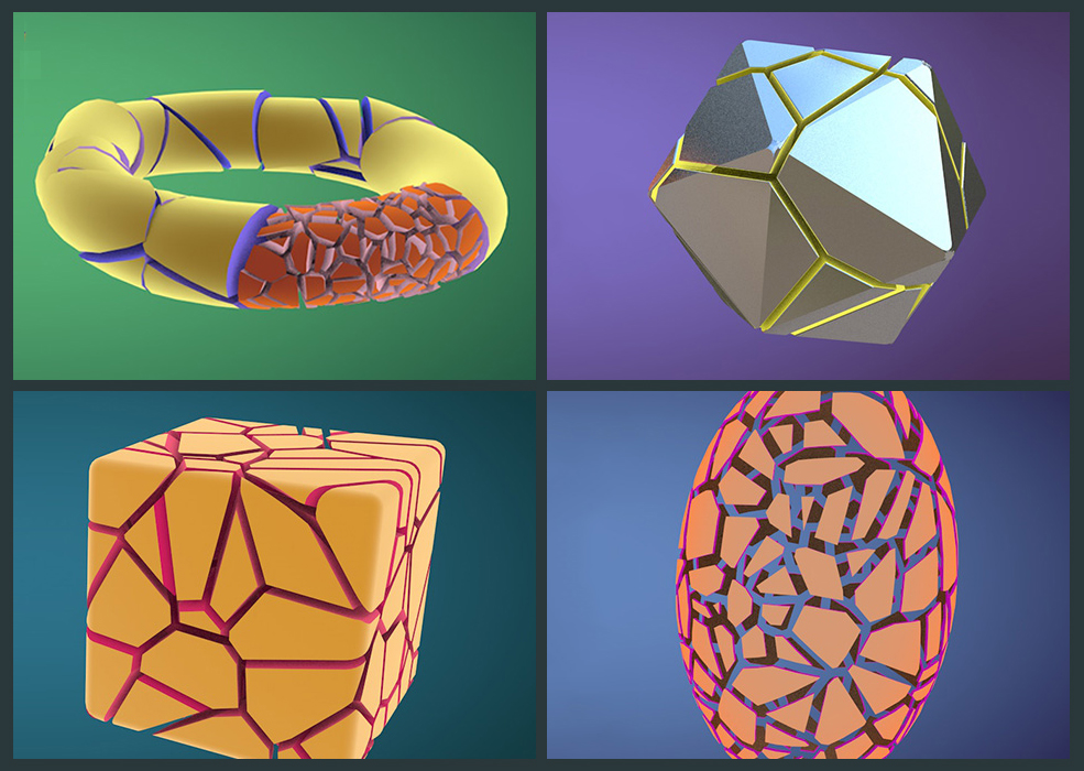 C4D泰森分裂破碎教程 Cineversity – Voronoi Fracture Reference