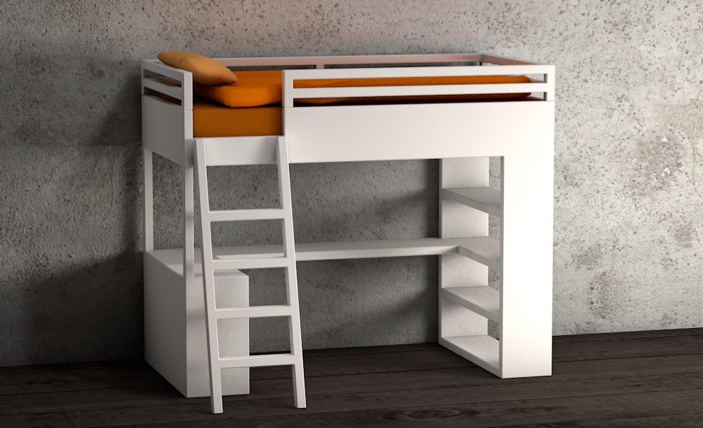 简易双层儿童床C4D模型 Children bed（1）