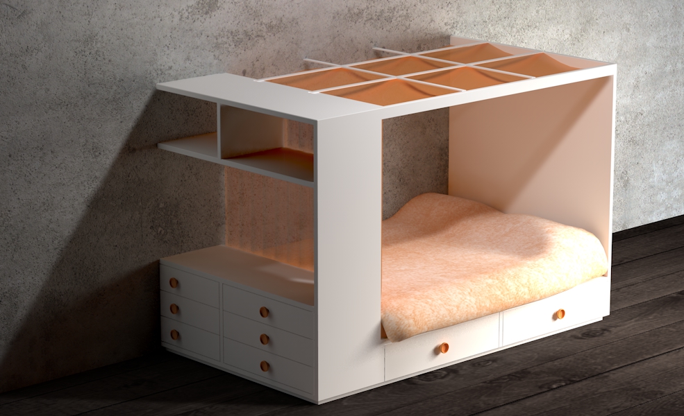 组合儿童床C4D模型 Double Unit End Unit - C4D之家 - zhiwu.jpg