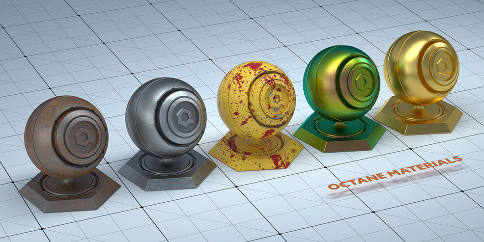 22个C4D Octane渲染器材质合集 Octane Materials - C4D之家 - All.jpg