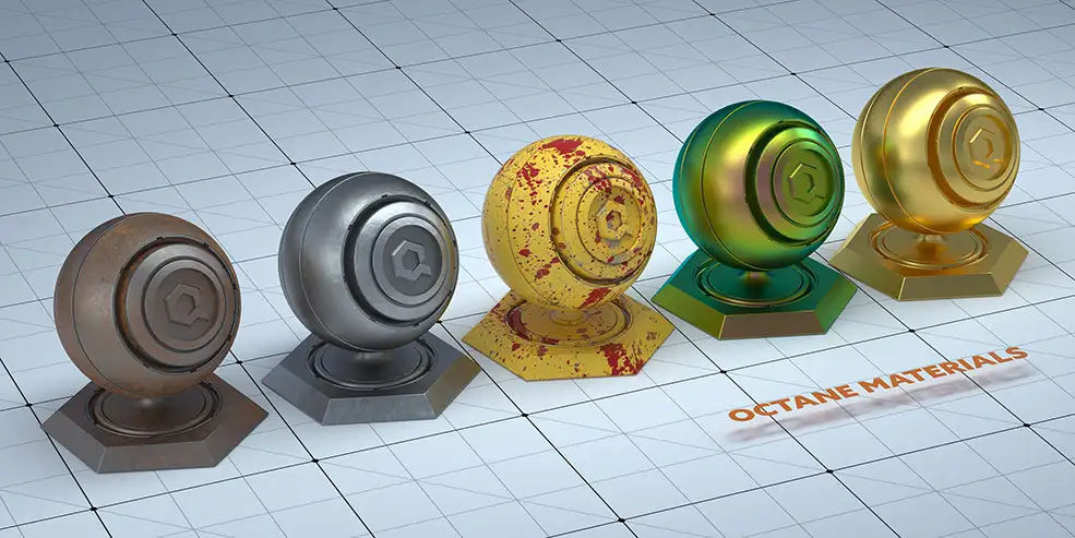 22个C4D Octane渲染器材质合集 Octane Materials - C4D之家 - All.jpg