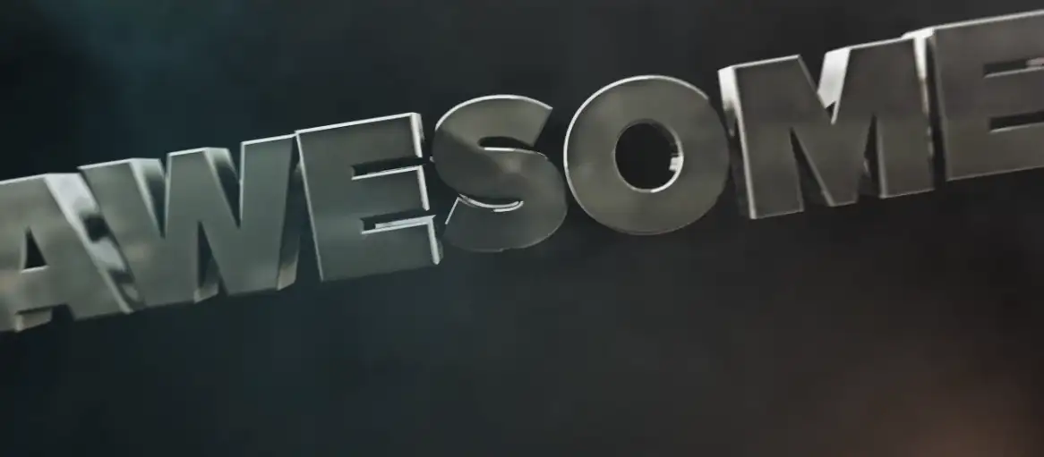 C4D+AE金属立体标题文字动画工程 Awesome Title - C4D Template