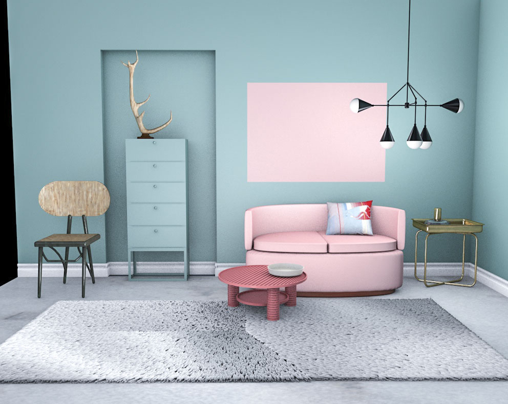 北欧风情-家居 - C4D之家 - 客厅