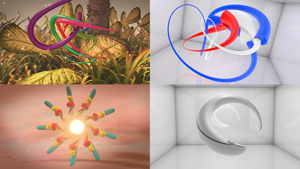 C4D运动的线条动画预设 mmg - motion drop 1.1.lib4d