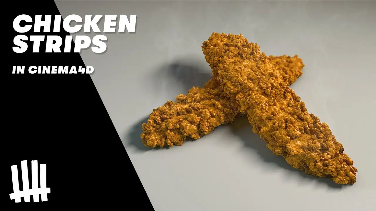 C4D制作肯德基炸鸡块 鸡肉条教程 Modelling Chicken Strips in CINEMA 4D
