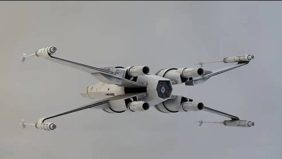 星球大战X翼战机T-70动画模型 Star Wars The Force Awakens T-70 X-Wing
