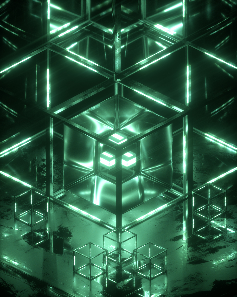 C4D实用工程第445季：发光的方格C4D工程文件 c4d project[Cinema4D - Octane]