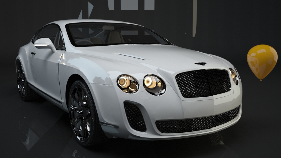 C4D宾利汽车渲染模型 Cinema 4D Bentley scene (VrayforC4D) - C4D之家 - Bentley.jpg