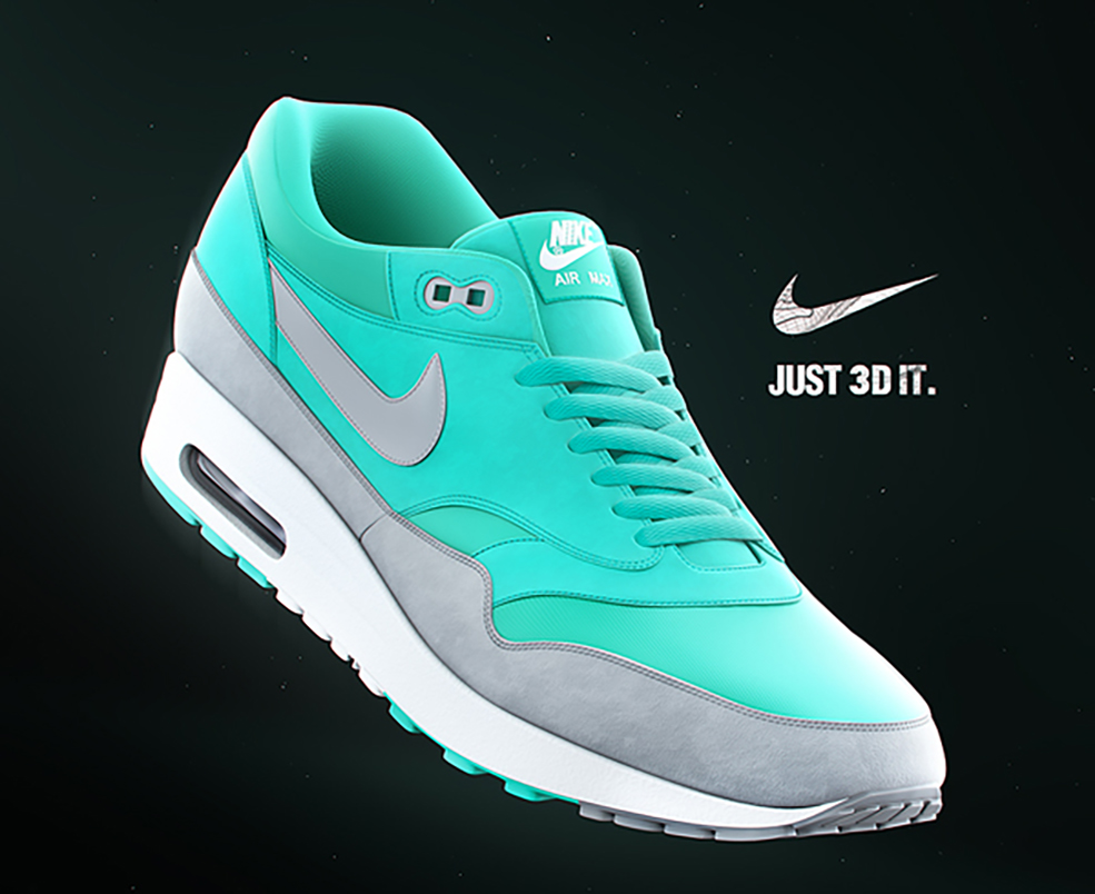 耐克休闲运动鞋3D模型 Nike Air Max 1 Premium Stadium Green/Charcoal