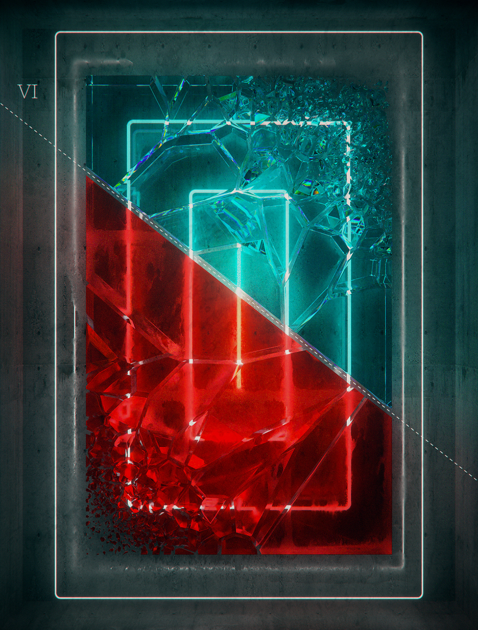 C4D R18创意破碎玻璃装饰工程 C4D project [Octane Render]