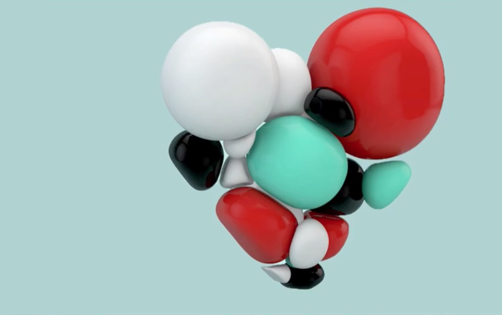 C4D使用柔体制作多种模型元素汇聚的心形中文教程