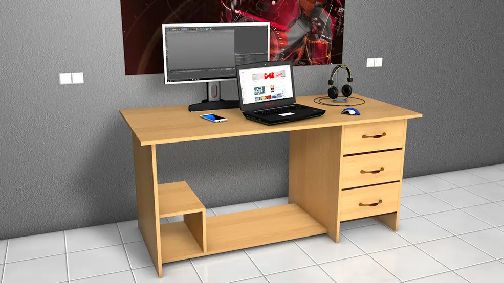 电脑桌C4D模型 Computer Desk 3d model - C4D之家 - Untitled-1.jpg