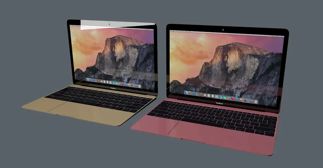 苹果笔记本C4D模型 imac exbhition stall