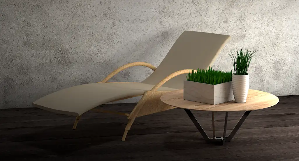 休闲躺椅C4D模型 Pool Chair