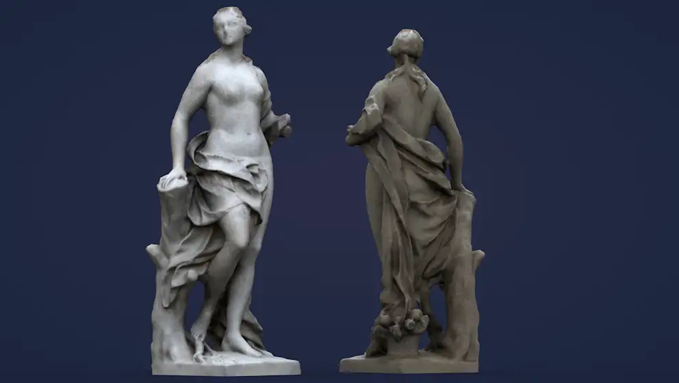 卢浮宫雕塑凡尔赛的戴安娜C4D模型 diane vi louvre museum low definition