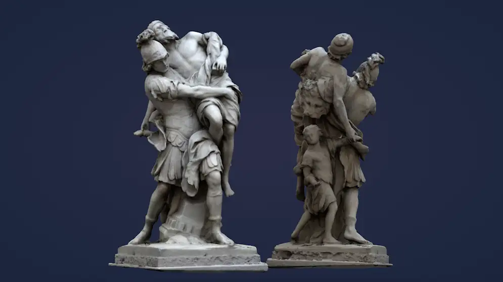 卢浮宫博物馆雕塑 enee et anchise louvre museum