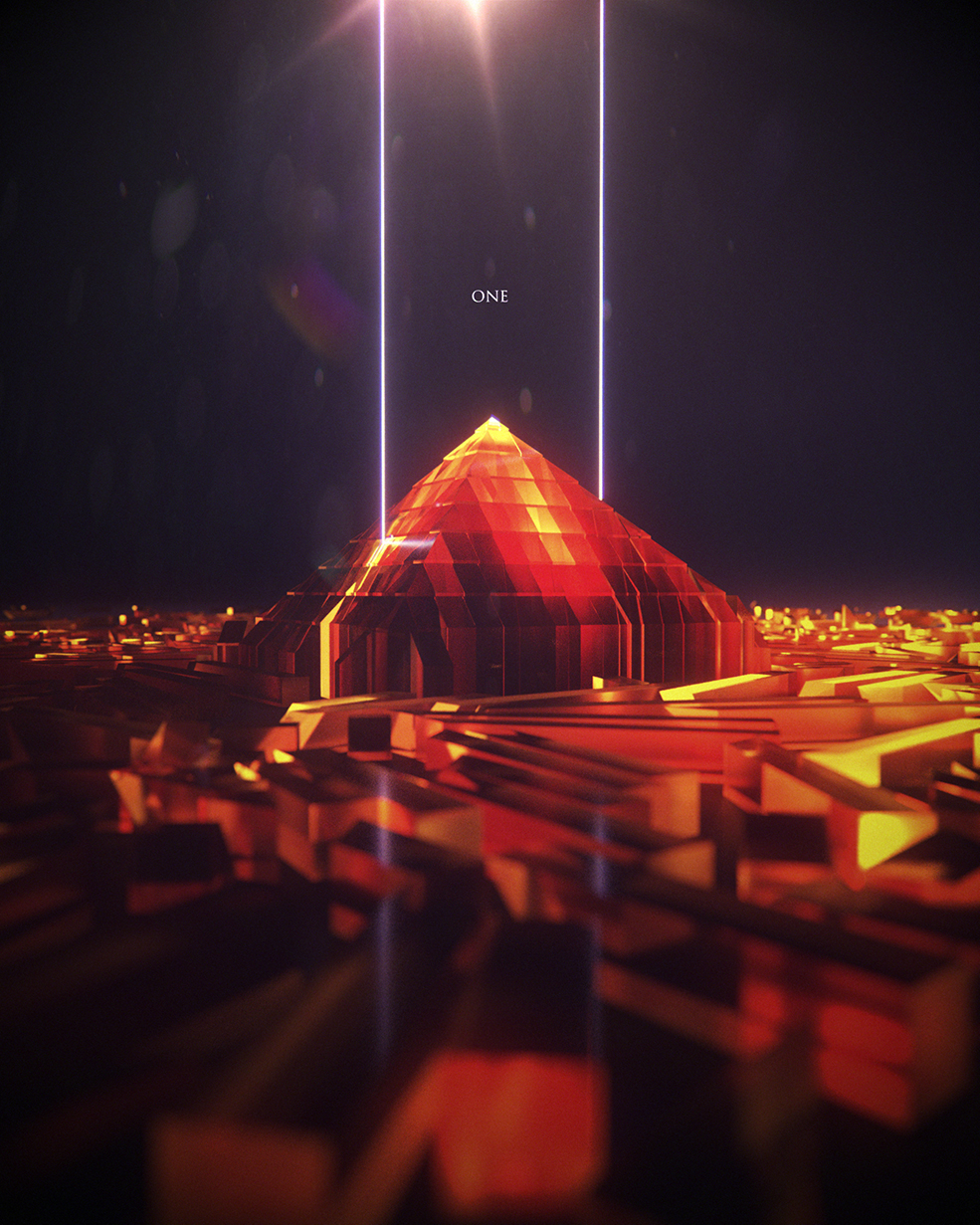 C4D方块掉落摔碎动画工程文件 Octane Renderer