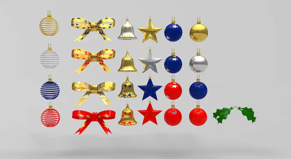 C4D圣诞饰品模型包 Christmas Ornaments Models Pack - C4D之家 - 屏幕快照 2017-08-29 21.01.14.png