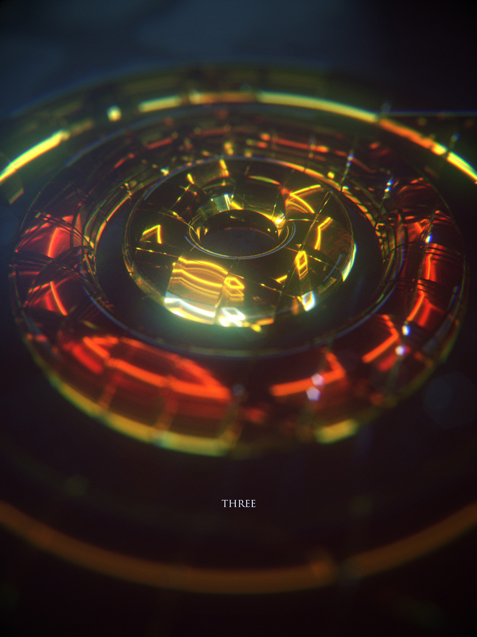 C4D Octane Render透明圆环破碎动画工程 Ring crushing