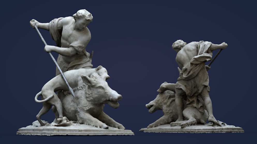 法国卢浮宫博物馆雕塑C4D模型 meleagre louvre museum low definition