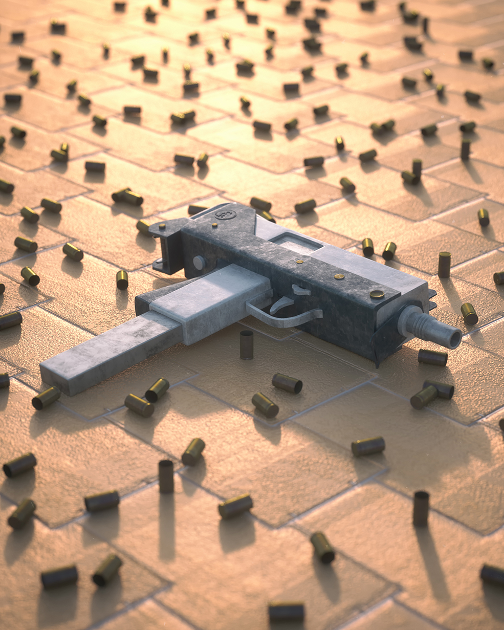 C4D实用工程第477季：SMG冲锋枪与子弹动画C4D Project[Cinema4D - Octane] - C4D之家 - [25-08-17]---SMG.jpg