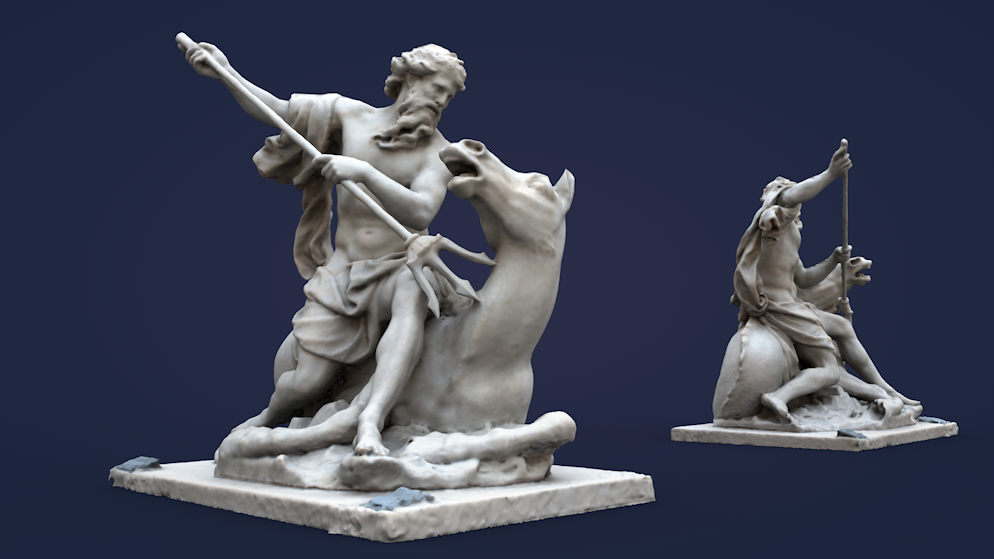 法国卢浮宫博物馆雕塑 neptune louvre museum