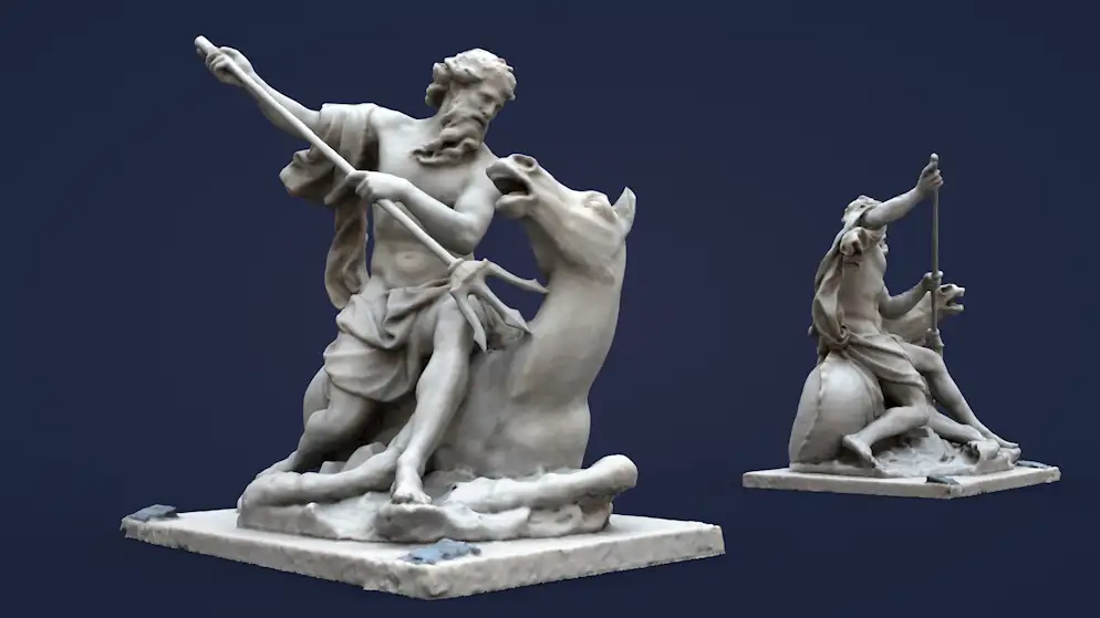 法国卢浮宫博物馆雕塑 neptune louvre museum