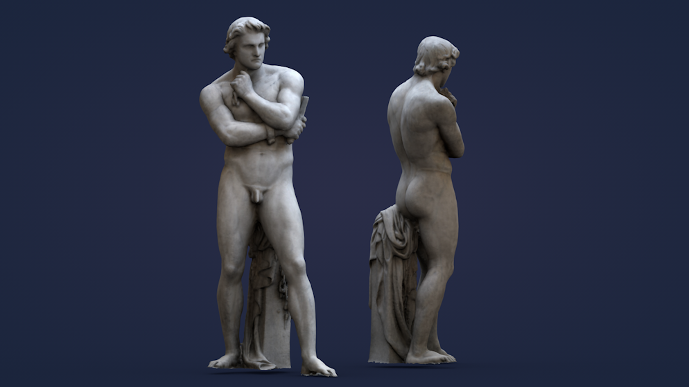 卢浮宫博物馆雕塑C4D模型 spartacus louvre museum